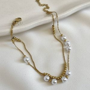 پابند مرواریدی استیل