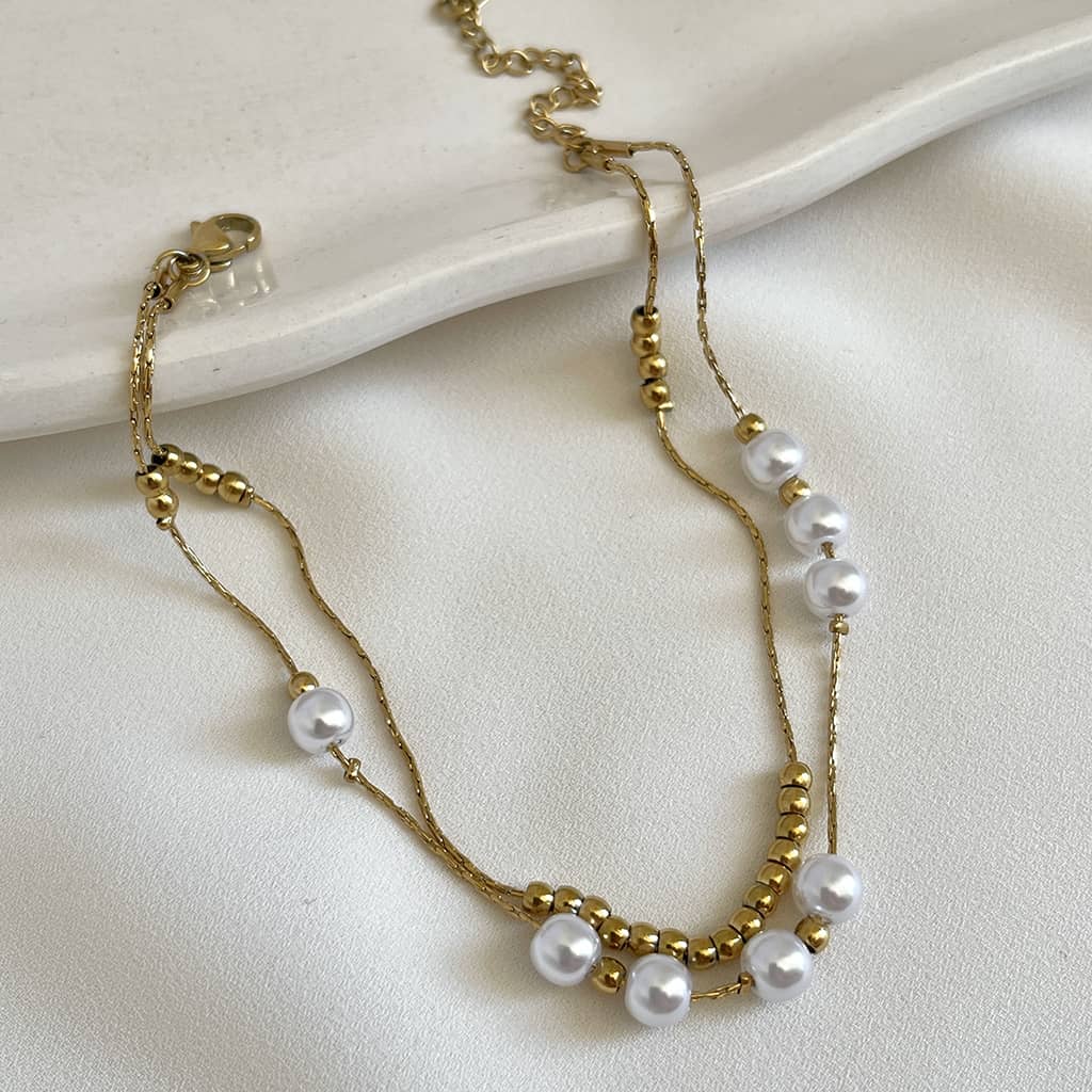 پابند مرواریدی استیل