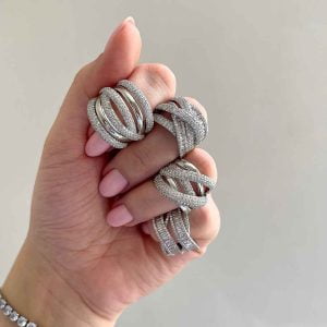 انگشتر طرح جواهر برند Toke