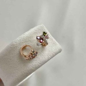 گوشواره ژوپینگ طرح پروانه رنگی