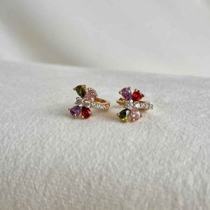 گوشواره ژوپینگ طرح پروانه رنگی