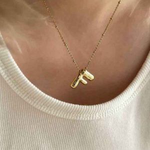 گردنبند حروف بادکنکی استیل