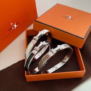 دستبند هرمس مسترکپی باریک پایه سیلور