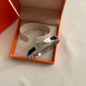 دستبند هرمس مسترکپی باریک پایه سیلور