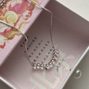 گردنبند واشری آبکاری نقره