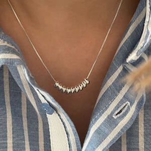 گردنبند واشری آبکاری نقره