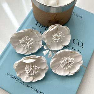 گوشواره گل پارچه ای