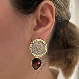 گوشواره شیر و خورشید نگینی