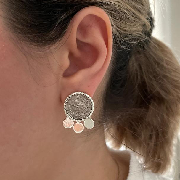 گوشواره شیر و خورشید پولکی