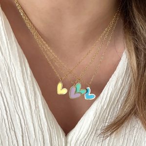 گردنبند قلب میناکاری